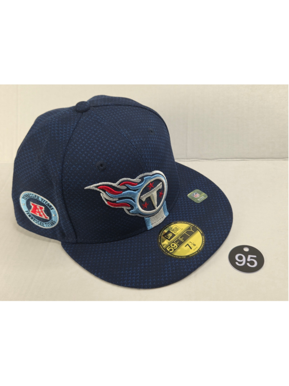Men's New Era Tennessee Titans 59FIFTY Hat Size 7 1/8 Navy Blue